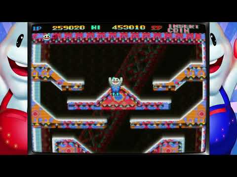 Snow Bros 雪人兄弟 Nick & Tom (1990) Arcade Longplay no commentary 街機 Toaplan Japan