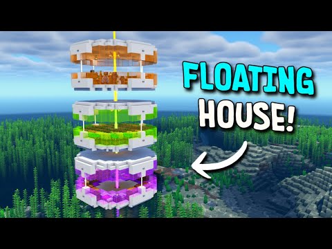 ⛏️ Minecraft : How to Build a Futuristic Floating House 🏡 [ASMR Tutorial]
