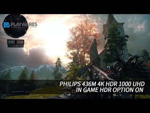 필립스 436M 4K HDR 1000 UHD 시력보호 무결점 HDR ON