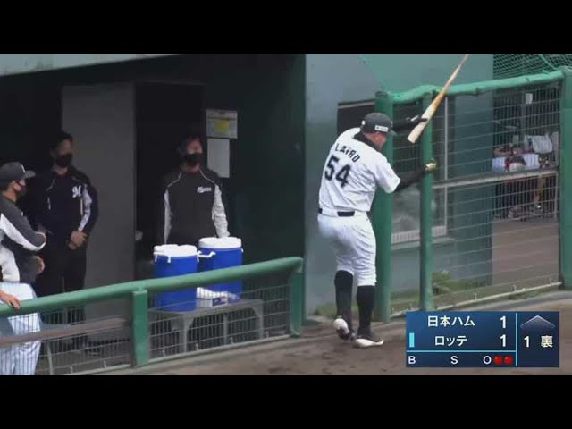 【ファーム】マリーンズ・レアード 久々の公式戦出場でいきなりホームランを放つ!! 2021/3/25 M-F(ファーム)