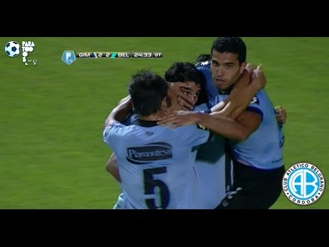 Gol de Velázquez. Gimnasia 2 - Belgrano 2. Fecha 4. Torneo Final 2014. Fútbol Para Todos