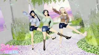 💓Ringing Harmony MMD💓3人アイドル咲華もな・赤坂なみ・月城箔夜で「body motion」