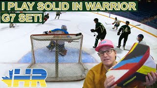 I actually play good in Warrior G7 RTL set! Stars beer league hockey goalie GoPro
