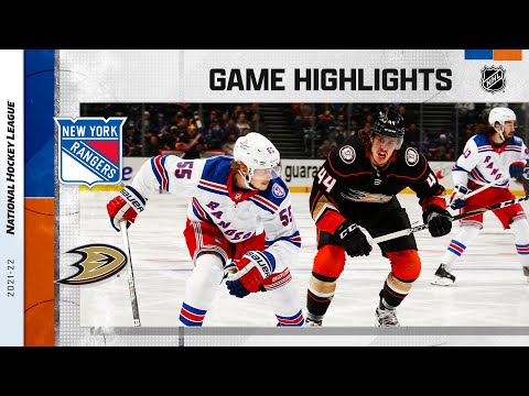 Rangers @ Ducks 1/8/22 | NHL Highlights