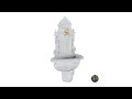 Fontaine murale XL style antique Doré - Blanc