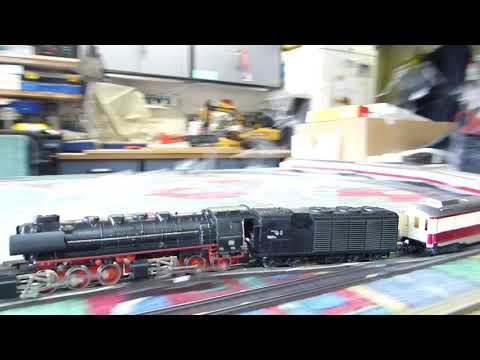 BR 53 000, Eigenbau  -  Probefahrt mit 5 Schürzenwagen