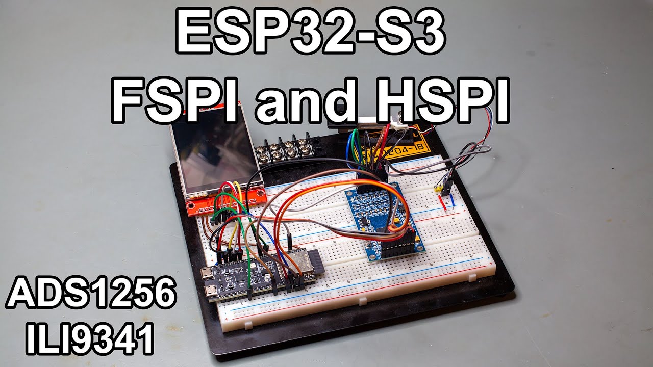 ESP32-S3 - FSPI and HSPI demonstration with ADS1256 and ILI9341 LCD