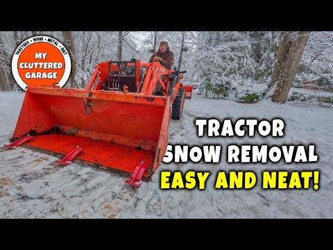 Are Edge Tamers a snow job? Pushing snow with the Kubota B2601. MCG Video #317