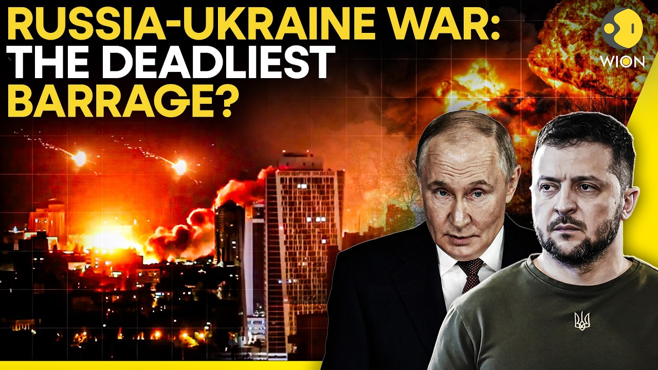 Russia Ukraine War LIVE: Kyiv Under FIRE; Russian Night Strike Leaves Warehouses Burning | WION Live