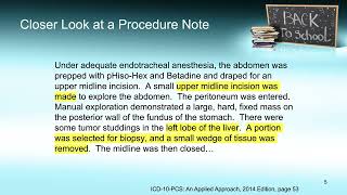 ICD-10-PCS Understanding Procedure Notes