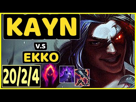 KAYN vs EKKO - 20/2/4 KDA JUNGLE GAMEPLAY - EUW Ranked MASTER