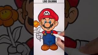 SUPER MARIO BROS | MARIO | Coloring #shorts #supermario #mario #drawing #art
