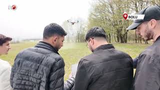 Zirai Dron Kullanan Öğrenciden, Üniversitede Arkadaşlarına Uygulamalı İlaçlama ve Gübreleme Eğitimi