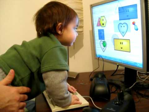 Preview of toddler playing Baby Smash video