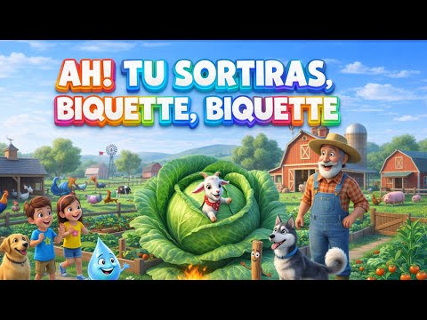 Ah! Tu sortiras, Biquette, Biquette 🐐 - Comptine Traditionnelle pour Enfants | Comptine Animée