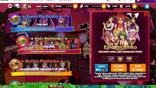 Harem-Heroes: 12 x Epic Pachinko + 11 x Mythic Pachinko = 4 Girls