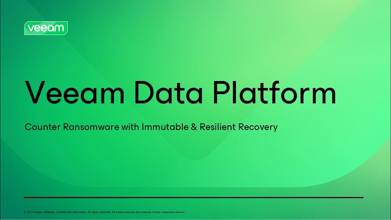 Veeam Data Platform: Counter Ransomware with Immutable & Resilient Recovery video