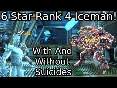 6 Star Rank 4 Buffed Iceman Damage Output! Gonna Be Great For Bgs? | Marvel Contest Of Champions