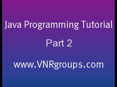 Java Programming Tutorial Part 2 Variables