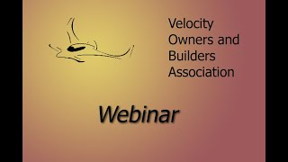 VOBA Webinar on Shimmy and the Velocity aircraft.  Presented by Andy Millin on 4/21/2020