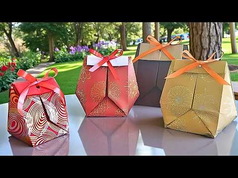Gift Wrapping Paper Crafts Ideas | How To Make Origami Gift Bags | I. Sasaki