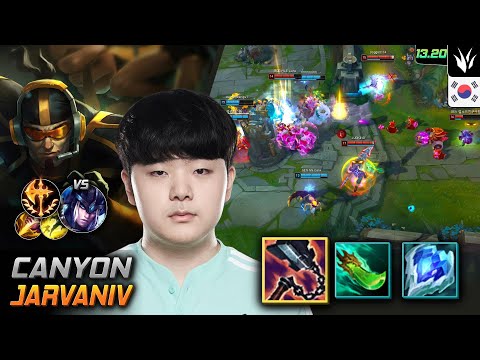 Canyon Jarvan IV Jungle Build Goredrinker Conqueror - LOL KR Challenger Patch 13.20