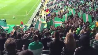 Green Brigade - Safe Standing Section - Celtic Symphony Graffiti on the wall