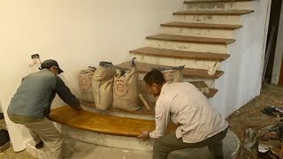 Construction Techniques Hardwood Processing For Stairs - Build and Installation New Stairs Treads