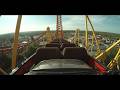 Iron Menace Roller Coaster Front Row POV Inside Luxembourg City Funfair