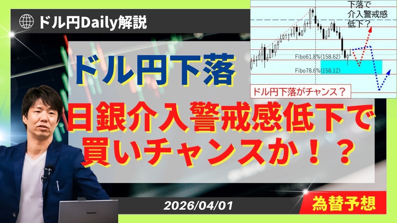 【ドル円】円安一服で日銀の介入警戒感低下？チャンスか！？【FX 為替予想】