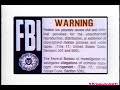 FBI Warning Warner Home Video Filmways Pictures
