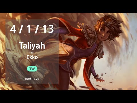 Taliyah Jungle vs Ekko - TW Master Patch 13.22