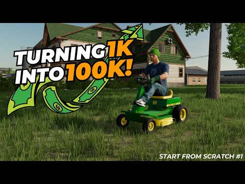 Day 1 trying to turn 1k into 100k in Farming Simulator