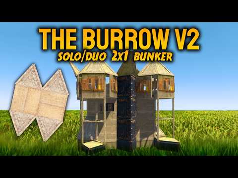 Burrow 2 - The COZIEST Solo/Duo 2x1 Expansion | Rust Base Build