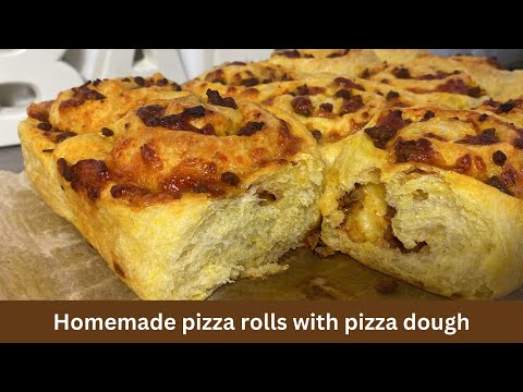 Homemade pizza rolls with pizza dough : Cheese pizza rolls recipe : How to make pizza rolls in oven