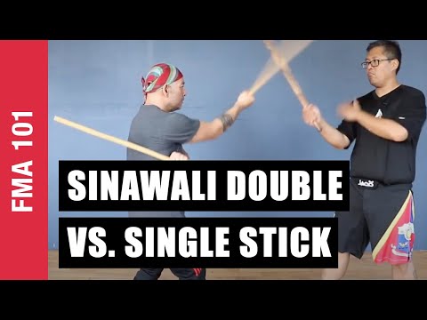 SINAWALI DOUBLE STICK vs SINGLE STICK in FILIPINO MARTIAL ARTS | Kali | Eskrima | Arnis