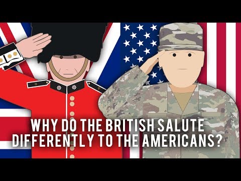 Why do the British salute differently to the Americans?