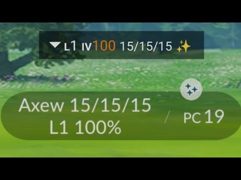 🔥Axew Shiny 100% Pokémon Go 💯✨🟣