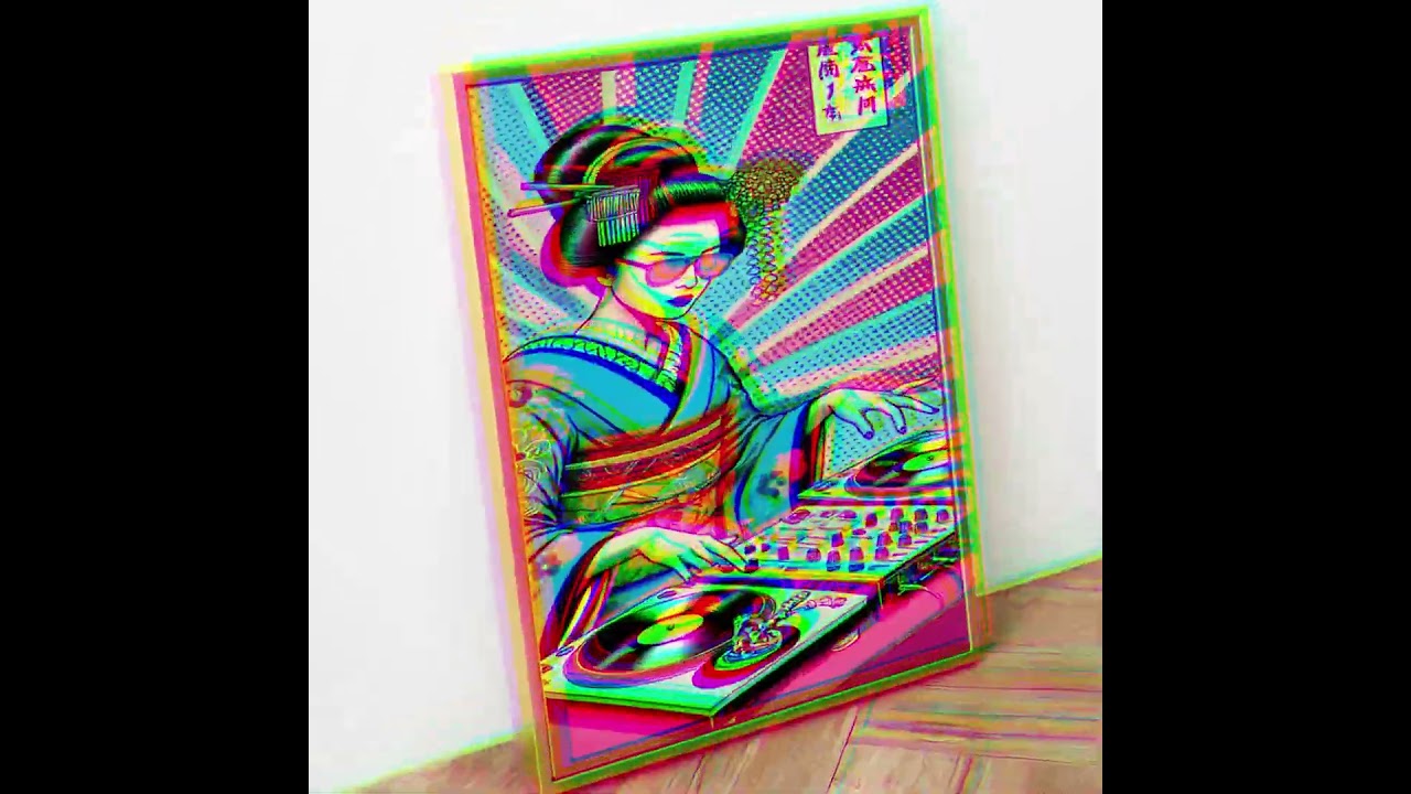 Japanese Geisha DJ 🎧 | Digital Download Wall Art | Pop Art Aesthetic #art