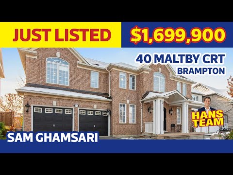 40 Maltby Ct, Brampton, ON - Just Listed