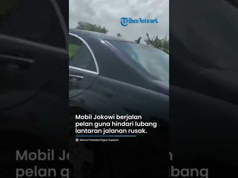 TUNAIKAN JANJINYA, Jokowi Sidak Jalanan Lampung, Mobilnya Sampai Meliuk-liuk Hindari Jalan Rusak