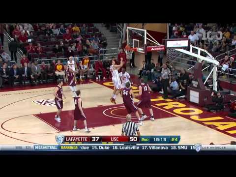 Men's Basketball: USC 100, Lafayette 64 - Highlights 12/23/15