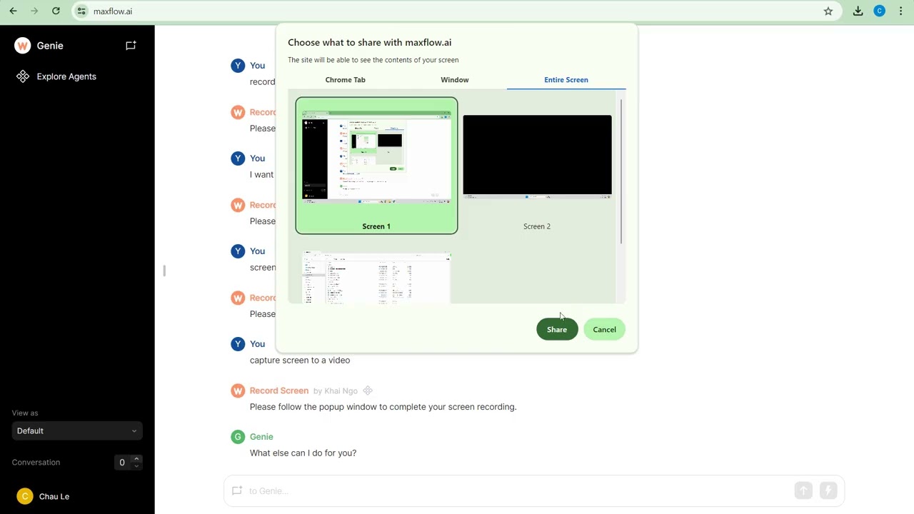 Screen Recording with Maxflow