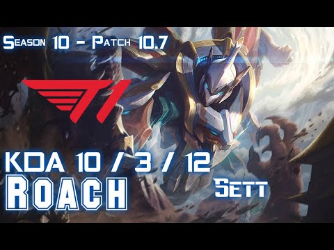 T1 Roach SETT vs KENNEN Top - Patch 10.7 KR Ranked