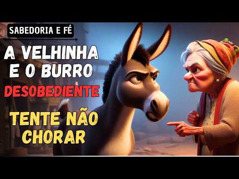A VELHA E O BURRO DESOBEDIENTE não ouça esta história porque pode ser o que acontece com você