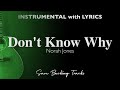 Don't Know Why - Norah Jones (Acoustic Karaoke)