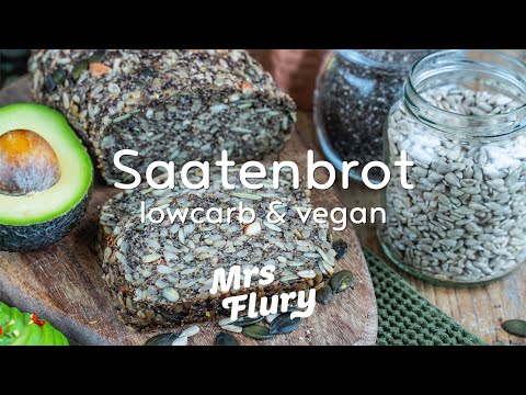Low Carb Saatenbrot - Brot backen ohne Mehl - vegan & glutenfrei