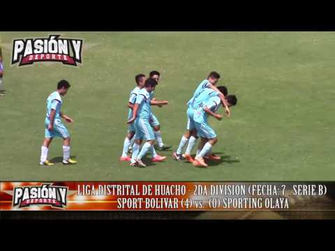 SPORT BOLIVAR (4) vs. (0) SPORTING OLAYA (FECHA: 7 - 2DA DIVISIÓN HUACHO 2016