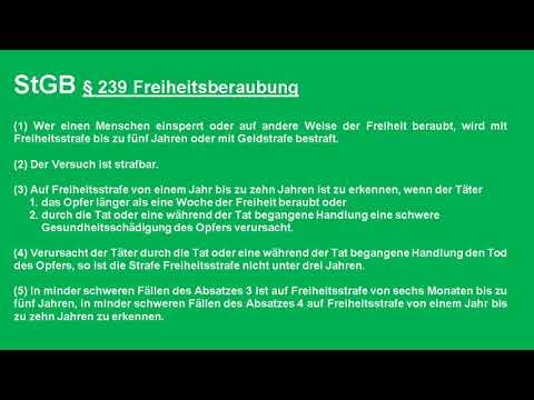 StGB § 239 Freiheitsberaubung, Sachkunde 34a