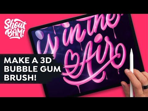 How to Make STUNNING 3D Bubble Letters In Procreate Easily